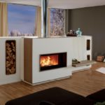 Kachelofen in schlichtem Design vom Ofenbauer Senemann